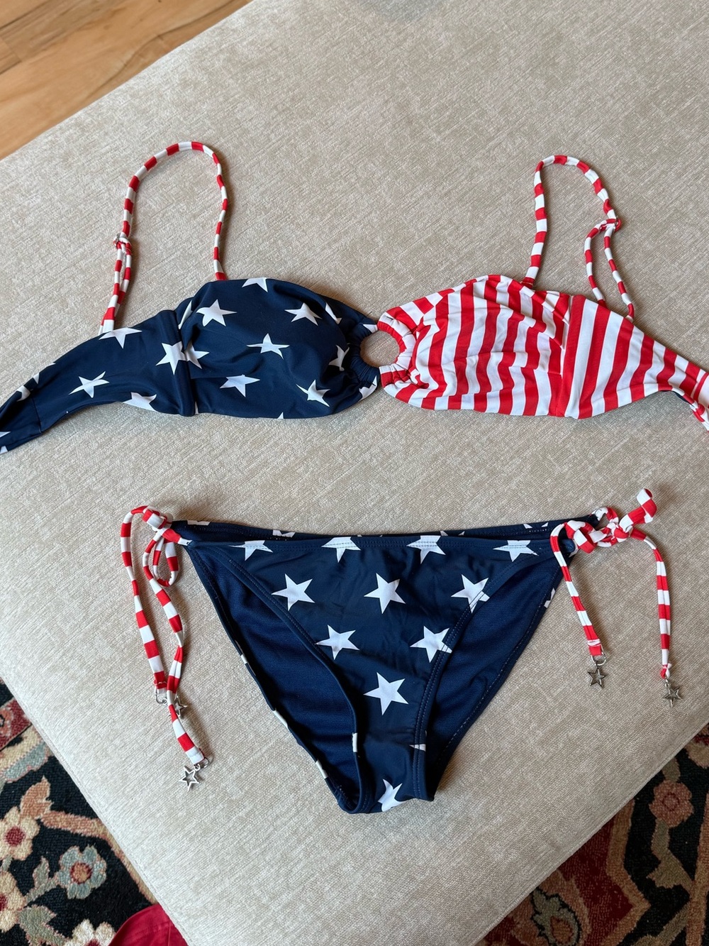 Stars & Stripes Two-Piece Bikini - Navy, Red, White